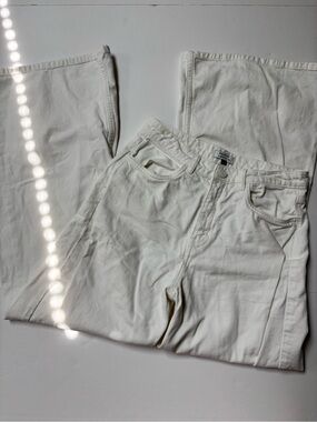 Galeries Lafayette White High-Rise Wide Leg Jeans - EU Size 36